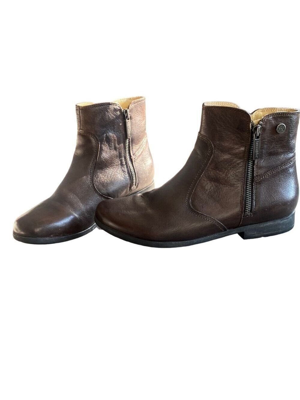 Bussola Madeira leather 
ankle boots cobblestone sz 40 (9-9.5)